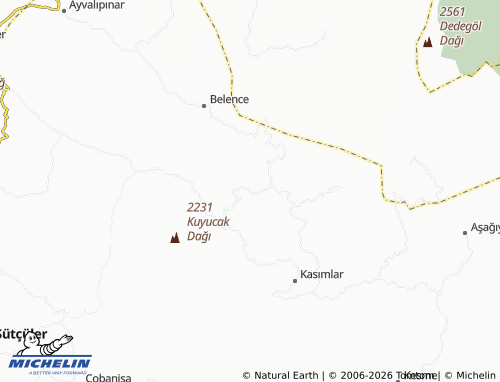 Mapa MICHELIN İncedere - ViaMichelin