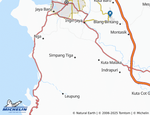 MICHELIN Simpang Tiga map - ViaMichelin