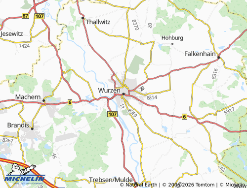 MICHELIN Wurzen map - ViaMichelin