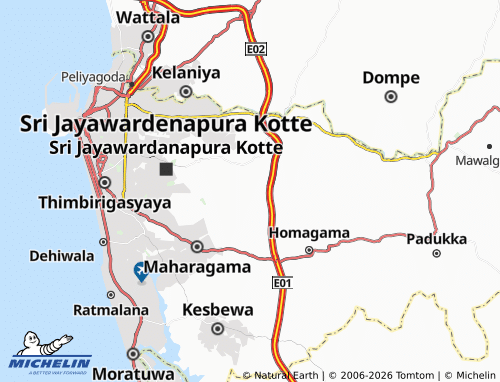 MICHELIN Arangala map - ViaMichelin