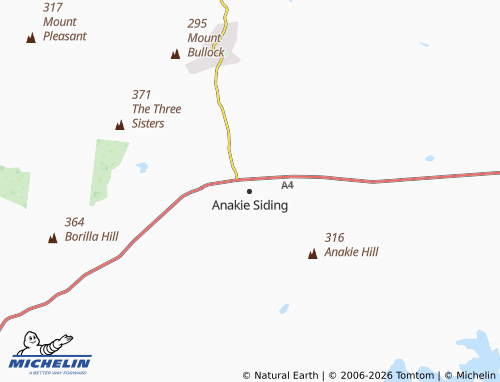 Mapa MICHELIN Anakie Siding - ViaMichelin
