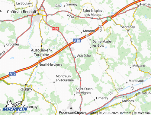 MICHELIN Autrèche map - ViaMichelin