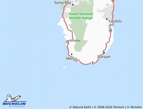 Carte MICHELIN Merizo - ViaMichelin