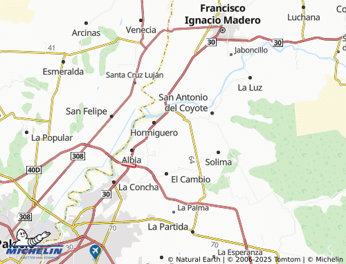 MICHELIN Purísima map - ViaMichelin