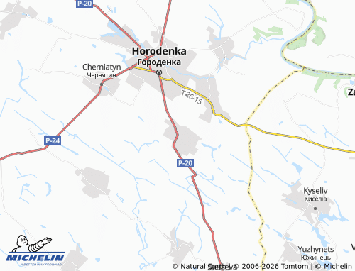 MICHELIN Yaseniv-Pilnyi map - ViaMichelin
