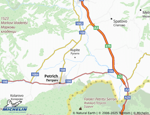 MICHELIN Rupite map - ViaMichelin