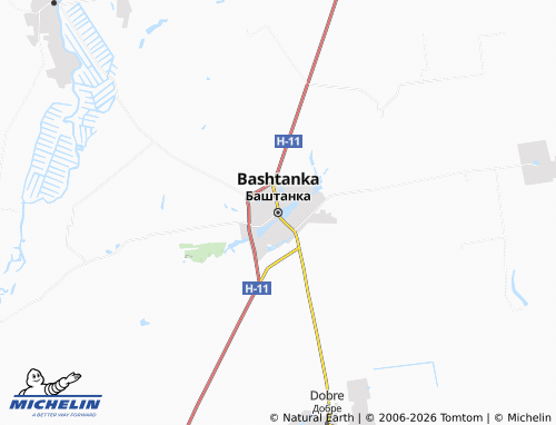 MICHELIN-Landkarte Bashtanka - ViaMichelin