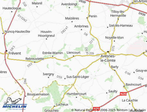 MICHELIN-Landkarte Liencourt - ViaMichelin