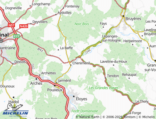 Mappa MICHELIN Docelles - ViaMichelin