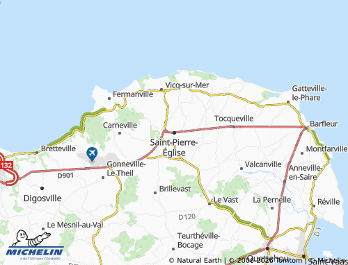 MICHELIN Saint-Pierre-Église map - ViaMichelin