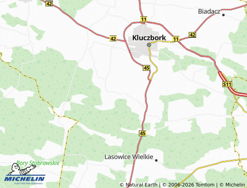 MICHELIN Bażany map - ViaMichelin