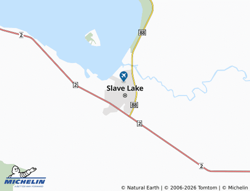 Kaart MICHELIN Slave Lake - ViaMichelin