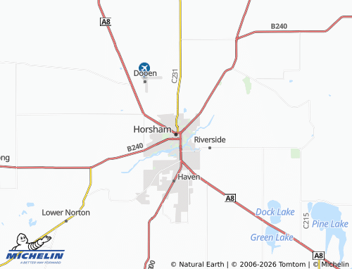 Mapa MICHELIN Horsham - ViaMichelin