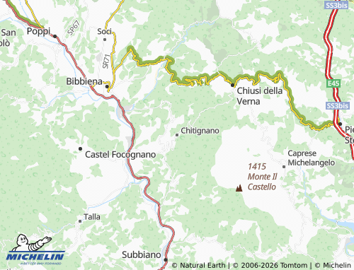 Kaart MICHELIN Chitignano - ViaMichelin