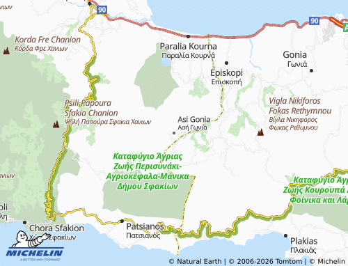 Carte MICHELIN Asi Gonia - ViaMichelin