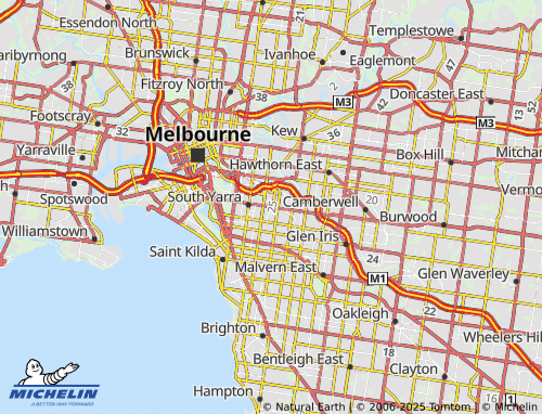MICHELIN Toorak map - ViaMichelin