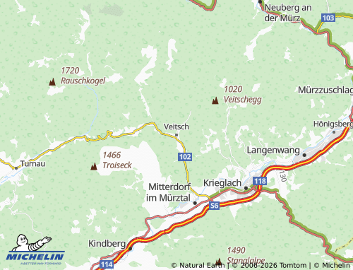 MICHELIN Veitsch map - ViaMichelin