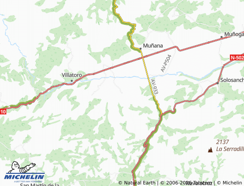 MICHELIN Muñotello map - ViaMichelin