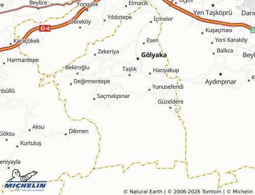 MICHELIN Bakacak map - ViaMichelin