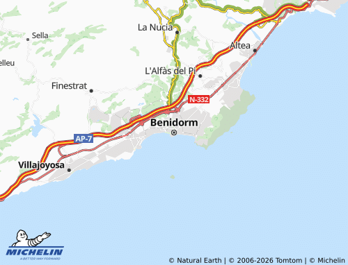 Kaart MICHELIN Benidorm - ViaMichelin