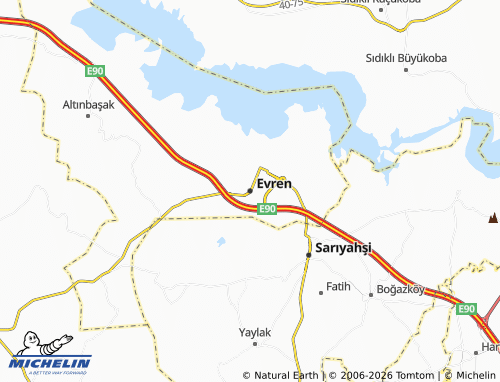 MICHELIN Evren map - ViaMichelin