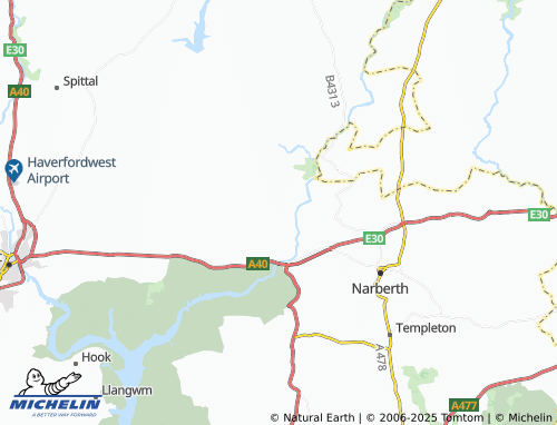 MICHELIN Llawhaden map - ViaMichelin