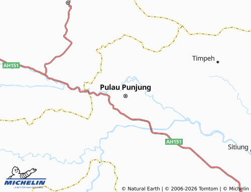 Mapa MICHELIN Pulau Punjung - ViaMichelin