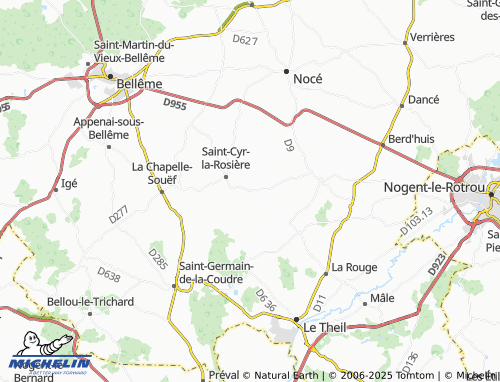 Carte MICHELIN Sainte-Gauburge - ViaMichelin
