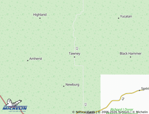 Carte MICHELIN Tawney - ViaMichelin