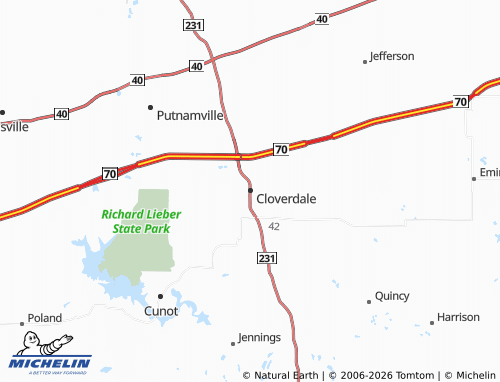Mapa MICHELIN Cloverdale - ViaMichelin