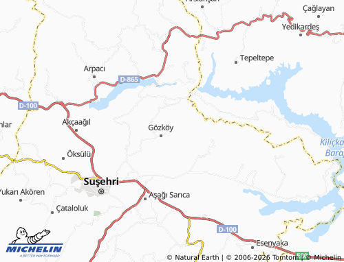 MICHELIN Sağpazar map - ViaMichelin