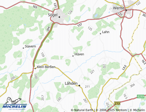 MICHELIN Hüven map - ViaMichelin