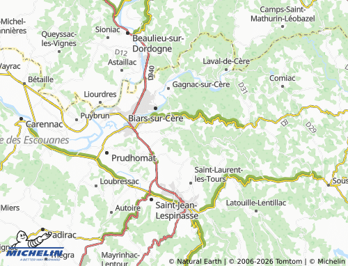 Mapa MICHELIN Cornac - ViaMichelin