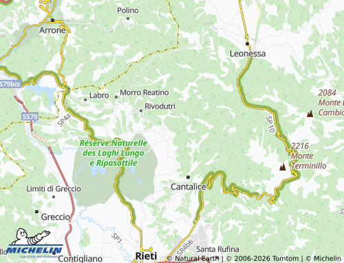 Carte MICHELIN Poggio Bustone - ViaMichelin