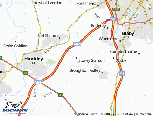 Carte MICHELIN Stoney Stanton - ViaMichelin