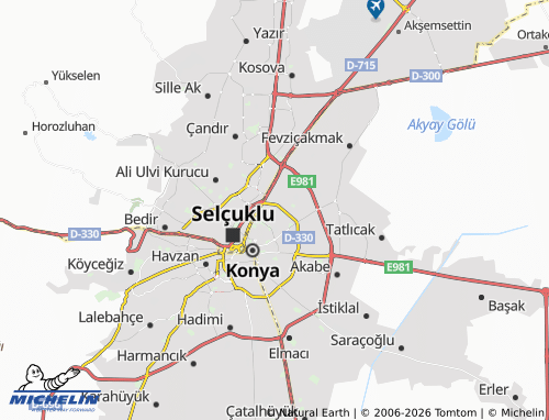 MICHELIN Keykubat map - ViaMichelin
