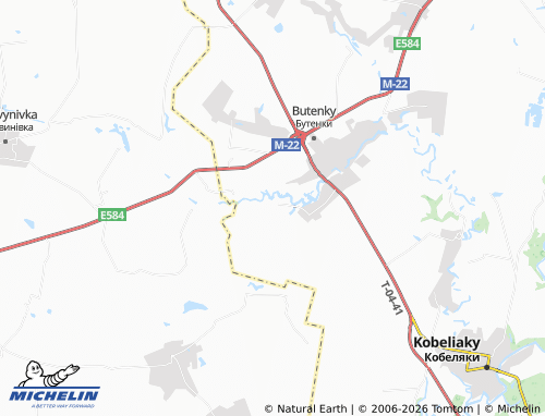 MICHELIN Kolodiazhne map - ViaMichelin