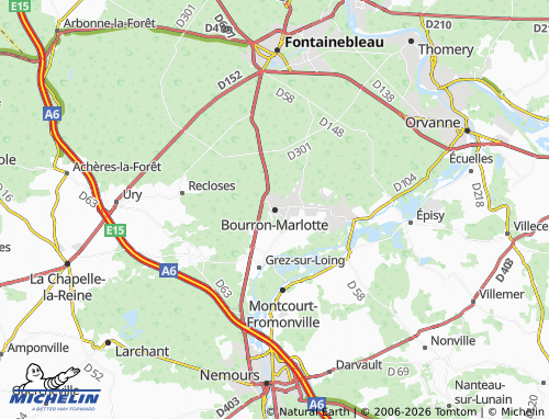 Mapa MICHELIN Bourron-Marlotte - ViaMichelin