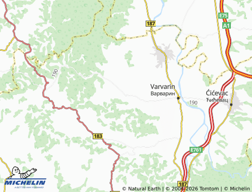 Carte MICHELIN Bačina - ViaMichelin