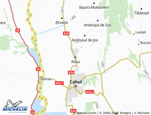 MICHELIN Roșu map - ViaMichelin