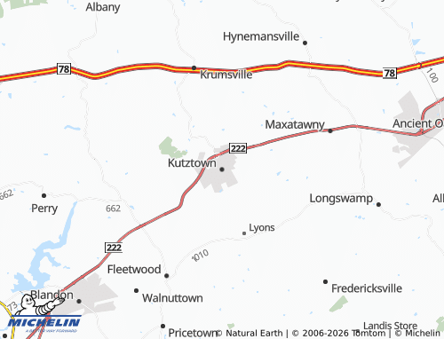 Carte MICHELIN Kutztown - ViaMichelin