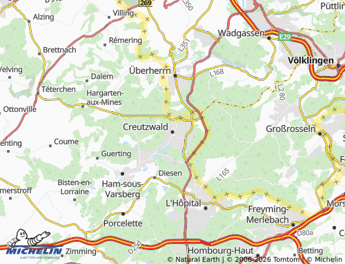 MICHELIN-Landkarte Creutzwald - ViaMichelin
