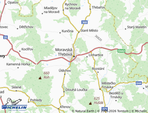Mapa MICHELIN Moravská Třebová - ViaMichelin