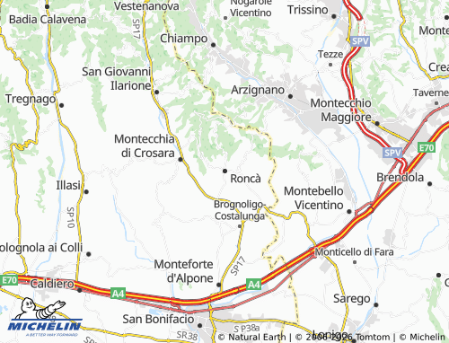MICHELIN Roncà map - ViaMichelin
