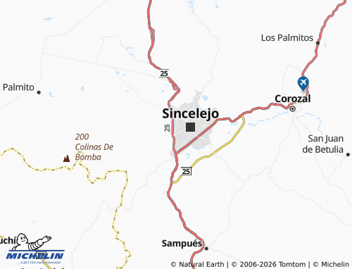 MICHELIN 6 de Febrero map - ViaMichelin