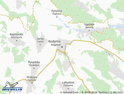 Mapa MICHELIN Kodyma - ViaMichelin