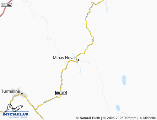 Mappa MICHELIN Minas Novas - ViaMichelin