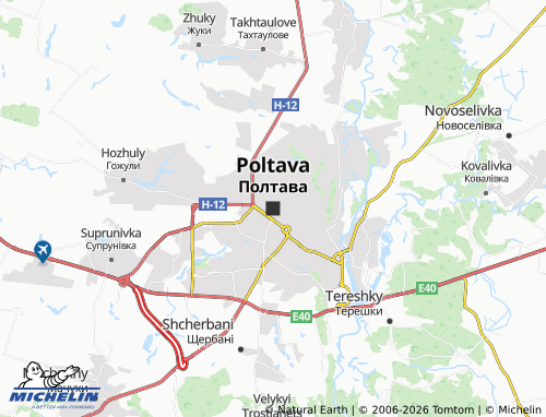 MICHELIN Poltava map - ViaMichelin