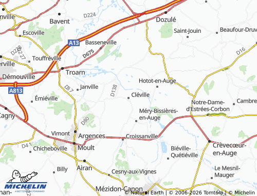 MICHELIN Cléville map - ViaMichelin