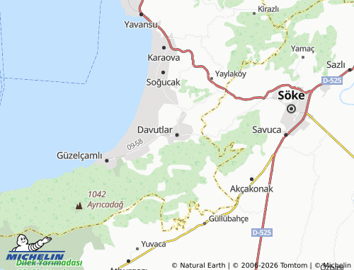 MICHELIN Davutlar map - ViaMichelin